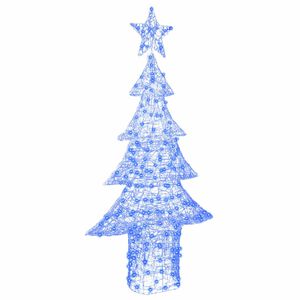vidaXL Árvore de Natal com 240 LEDs Azul 180 cm Acrílo
