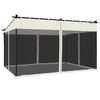 vidaXL Gazebo com paredes de malha 4x3 m a&ccedil;o creme