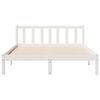 vidaXL Cama extra longa sem colch&atilde;o 160x220 cm pinho maci&ccedil;o branco