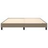 vidaXL Estrutura de cama com molas 180x200 cm tecido castanho-acinzentado