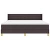 vidaXL Cama Box com colch&atilde;o Marrom Escuro 200 x 180 cm Poli&eacute;ster