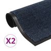 vidaXL Tapete controlo p&oacute; retangular tufado 2pcs 40x60cm azul