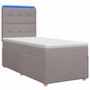 vidaXL Cama box spring com colch&atilde;o Cinzento-acastanhado 90 x 190 cm