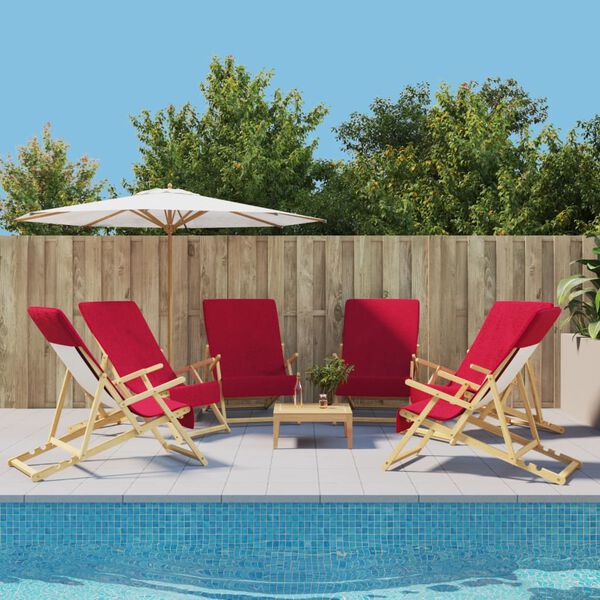vidaXL Toalhas de praia 6 pcs 60x135 cm tecido 400 GSM bord&ocirc;