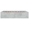 vidaXL Estrutura de cama 160x200 cm derivados de madeira cinza cimento