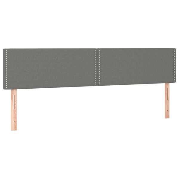 vidaXL Cabeceiras cinzento-escuro 160x5x78/88 cm tecido
