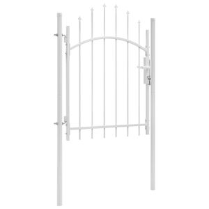vidaXL Port&atilde;o de jardim Woerden a&ccedil;o 1x1,25m branco