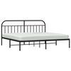 vidaXL Estrutura de cama com cabeceira 200x200 cm metal preto