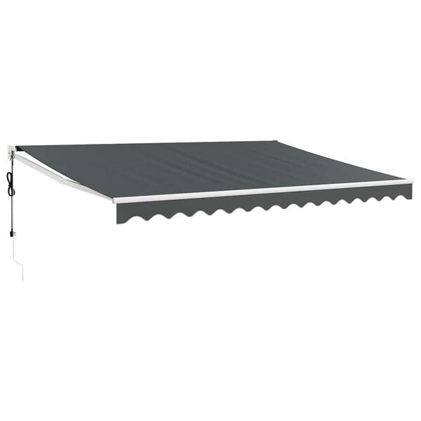 vidaXL Toldo retr&aacute;til autom&aacute;tico 4x3 m antracite