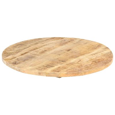 vidaXL Tampo de mesa redondo madeira mangueira maciça 25-27 mm 50 cm