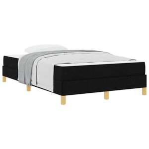 vidaXL Cama Box com colch&atilde;o Preto 120 x 190 cm tecido