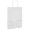vidaXL Sacos de papel 250 unid com al&ccedil;as branco 26x12x35 cm
