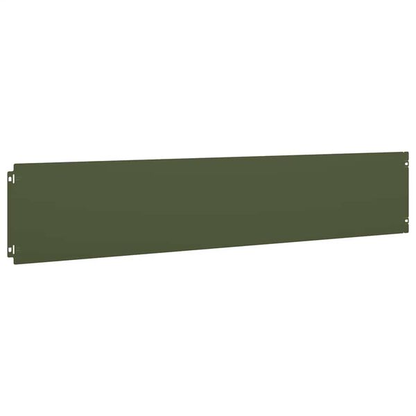 vidaXL Orlas relva 10 pcs verde azeitona 20x103 cm a&ccedil;o laminado a frio