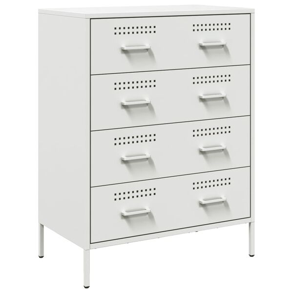 vidaXL Aparador 68x39x89 cm aço branco