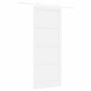 vidaXL Porta Deslizante Branco 93 x 232 cm Madeira de Pinheiro S&oacute;lida