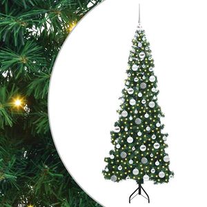 vidaXL &Aacute;rvore de Natal artificial de canto Verde 180 cm PVC e Metal