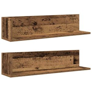 vidaXL Prateleiras de parede 2 pcs derivados de madeira madeira velha