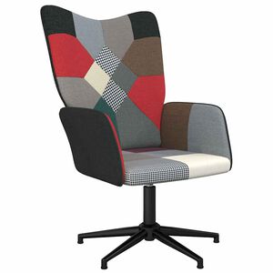 vidaXL Cadeira de descanso tecido de retalhos