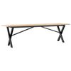 vidaXL Mesa de centro estrutura em X 160x40x45cm pinho e a&ccedil;o