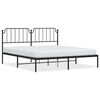 vidaXL Estrutura de cama com cabeceira 183x213 cm metal preto