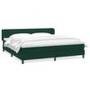 vidaXL Cama com molas colch&otilde;es 200x210 cm veludo verde-escuro