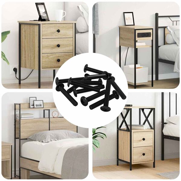 vidaXL Parafuso 12 pcs Prateado 5 x 30 mm Ferro