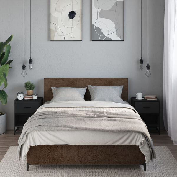 vidaXL Mesas de cabeceira 2 pcs 40x31x50 cm derivados de madeira preto