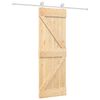 vidaXL Porta Deslizante Natural e Branco 70 x 210 cm