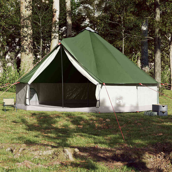 vidaXL Tenda familiar tipi para 12 pessoas impermeável verde
