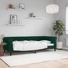 vidaXL Sof&aacute;-cama 90x200 cm veludo verde-escuro