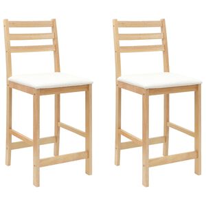 vidaXL Cadeiras de Jantar 2 pcs Natural 40 x 47,5 x 99,5 cm