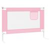 vidaXL Barra de seguran&ccedil;a p/ cama infantil tecido 90x25 cm rosa