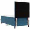vidaXL Cama Box com colch&atilde;o Azul escuro 90 x 200 cm Veludo