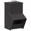 vidaXL Comedouro para galinha Preto 20 x 25 x 35 cm