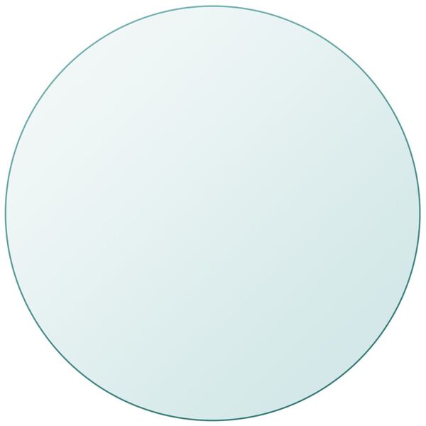 vidaXL Tampo de mesa em vidro temperado, redondo, 700 mm