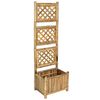 vidaXL Floreira de jardim com treli&ccedil;a bambu 40 cm