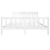 vidaXL Estrutura de cama super king 180x200 cm madeira maciça branco