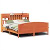 vidaXL Cama com estante sem colchão 200x200 cm pinho maciço