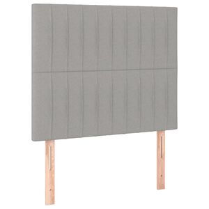 vidaXL Cabeceira Cinza Claro 80x5x118/128 cm Tecido