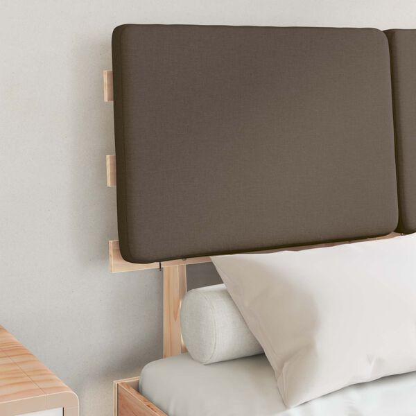 vidaXL Estrutura de Cama com Cabeceira Estofada Cinzento-acastanhado