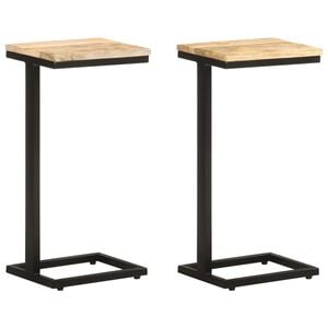 vidaXL Mesas de apoio 2 pcs 31,5x24,5x64,5 cm mangueira &aacute;spera