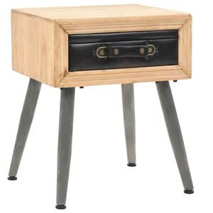vidaXL Mesa-de-cabeceira madeira de abeto maci&ccedil;a 43x38x50 cm