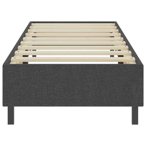 vidaXL Cama boxspring 90x200 cm tecido cinzento