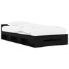 vidaXL Estrutura de Cama com Armazenamento Carvalho Preto 80 x 200 cm
