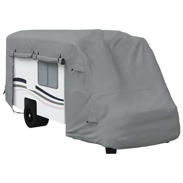 vidaXL Capas autocaravanas 610x235x275 cm tecido n&atilde;o tecido cinzento
