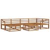 vidaXL Conjunto de Sof&aacute;s para Exterior 7 pcs Natural