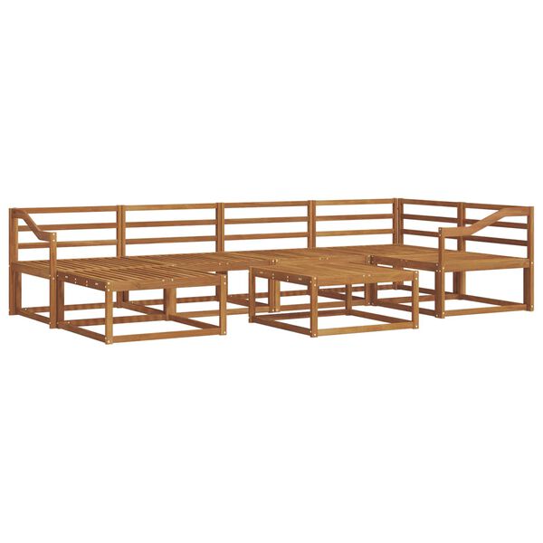 vidaXL Conjunto de Sof&aacute;s para Exterior 7 pcs Natural