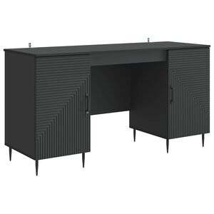 vidaXL Mesa Preto 142,5 x 50 x 75 cm Derivados de Madeira