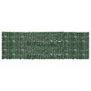 vidaXL Tela de varanda com folhas verde-escuras 500x150 cm