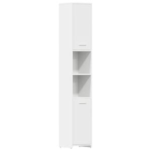 vidaXL Arm&aacute;rio de casa de banho derivados de madeira branco